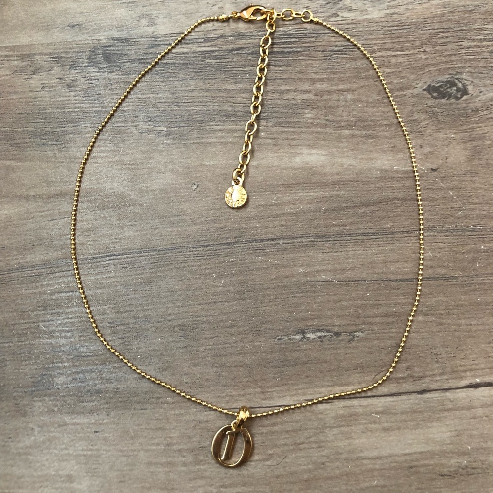 New Baublebar Roxana Initial Charm Necklace “O”